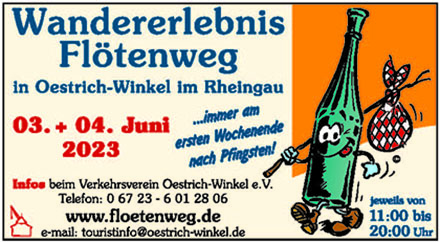 Der Flötenwanderweg in Oestrich-Winkel im Rheingau